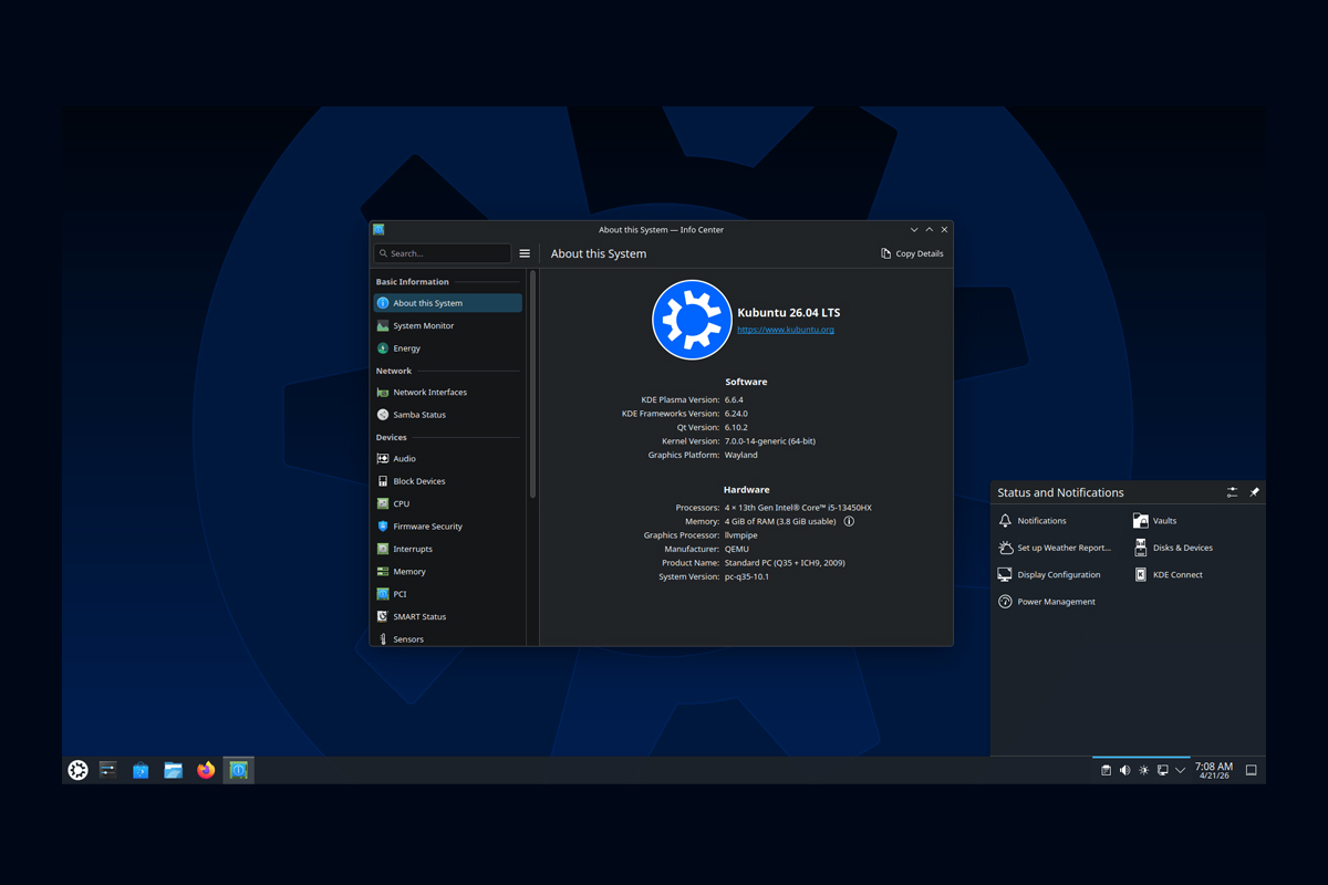 Kubuntu 26.04 Dağıtımı Yayınlandı
