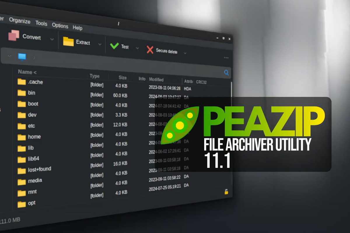 PeaZip 11.1 Dosya Sıkıştırma Aracı Güvenlik Güncellemeleri ve 7z Desteği ile Geliyor